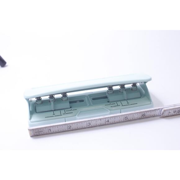 Agenda 52, Light Blue Paper Day planner Punch, 6 Holes, Disc Bound, Office - Picture 3 of 3